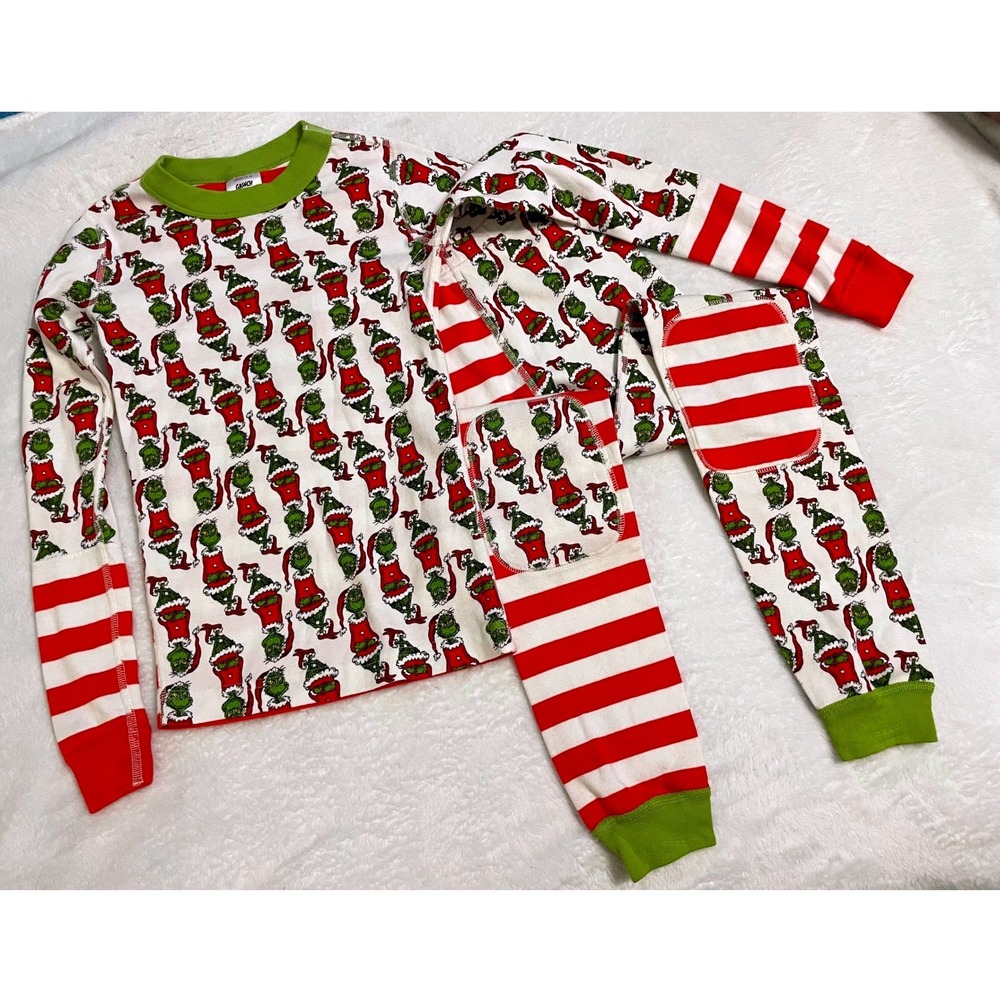 Hanna Andersson Dr Seuss The Grinch Organic Cotton Pajama Set Kids 10